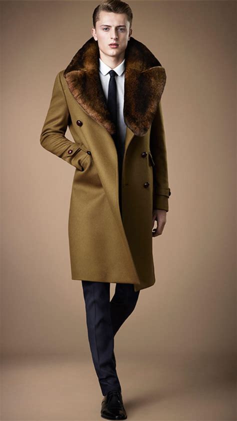 mens burberry fur jacket